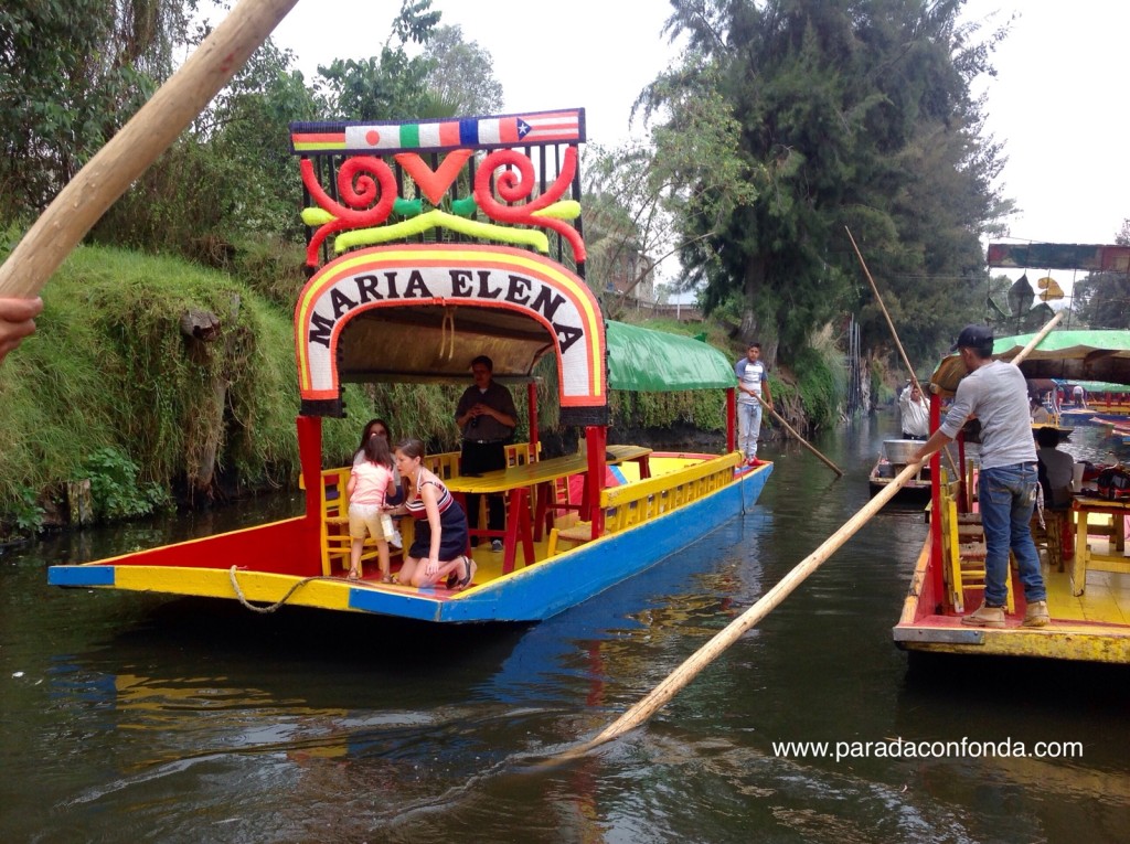 Trajinera en Xochimilco